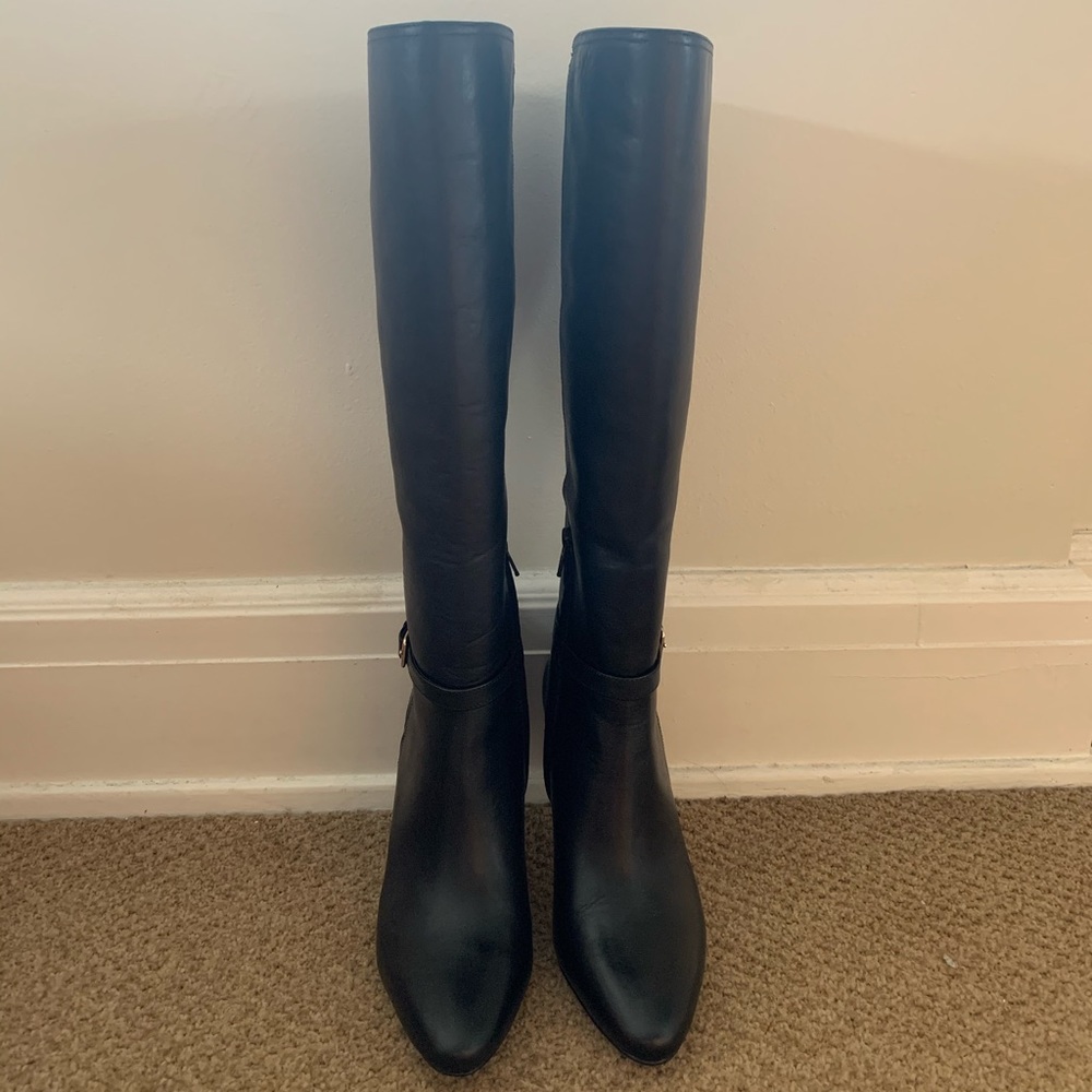Leather High-Heel Buckle Boot - Picture 3 of 4